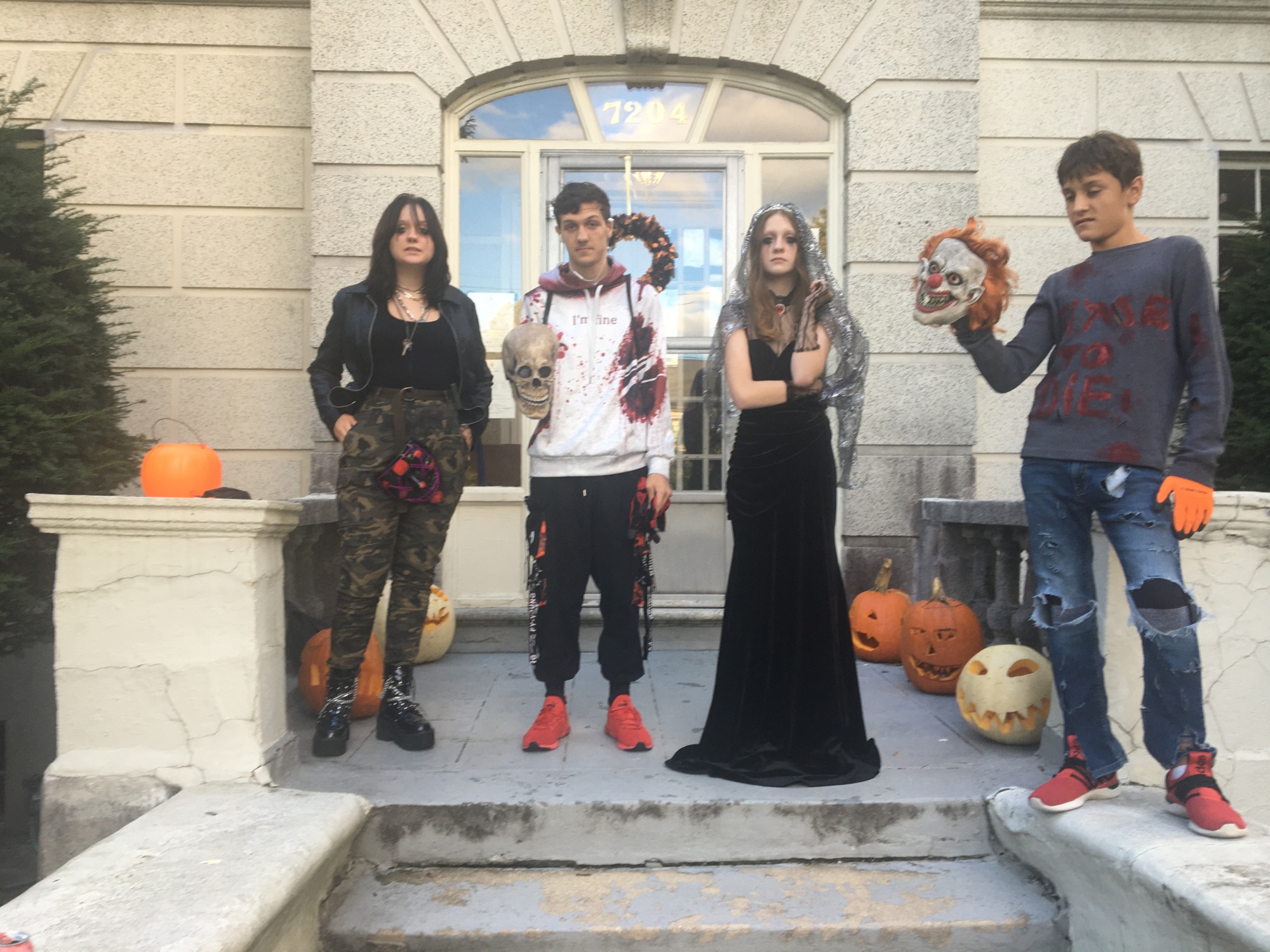 The Burden-Pate-Bickel children dressed up for halloween