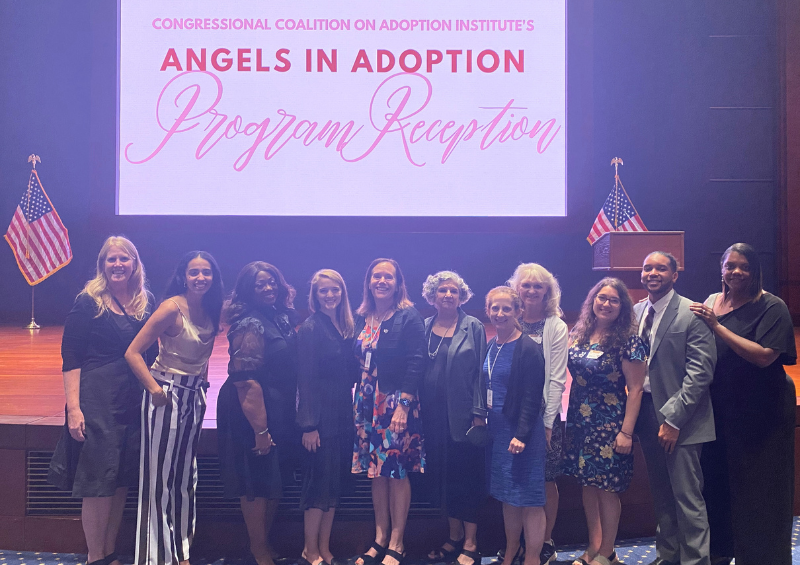 Staff members at the Angels in Adoption Program Reception